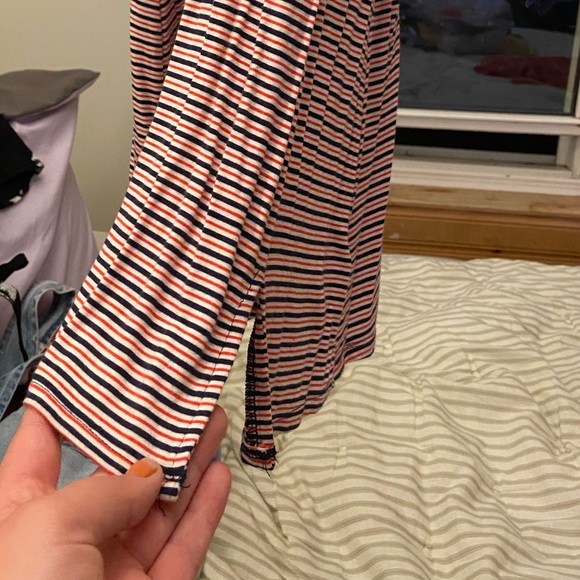 Blue and red stripped dress super stretchy and comfy material - Picture 2 of 3